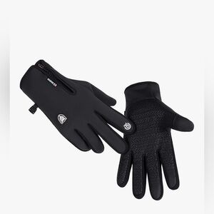 Unisex Black Winter Gloves